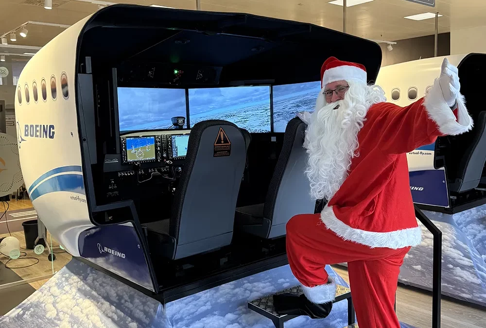 Der Weihnachtsmann in der Newton Flight Academy