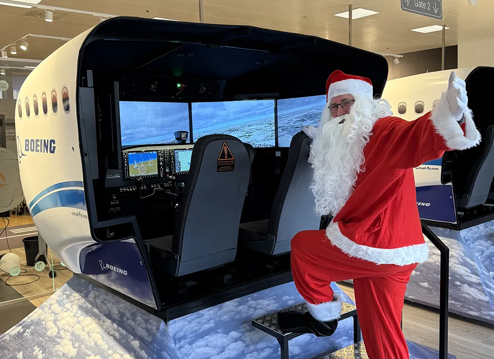 Fliegen mit dem Weihnachtsmann