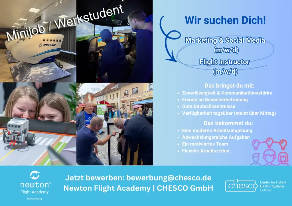 Flight Instructor, Marketing und Social Media gesucht!
