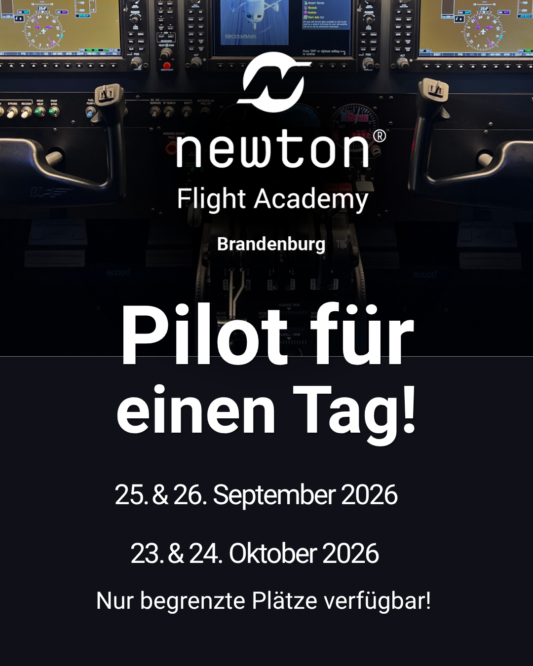 Pilot für einen Tag! – Unser Premierenspecial am 25.&26. September 2026